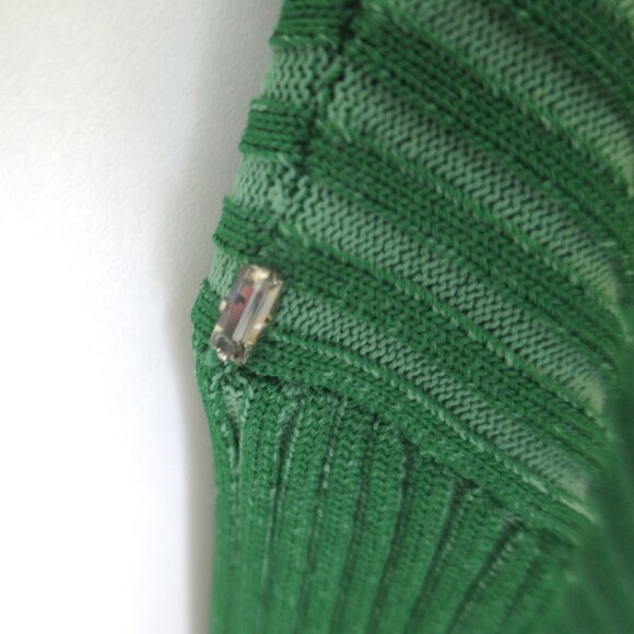 Sportmax MaxMara Scoop Neck Ribbed Knit Top Size L - Picture 9 of 14